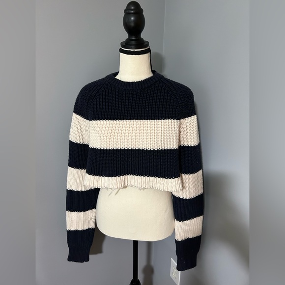J. Crew Men’s Striped Knit Sweater (Modified/Cropped) - Picture 3 of 6